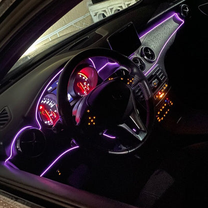 Flexibel LED-ljusband med neon-effekt – USB-driven dekorbelysning för bil, rum eller fest