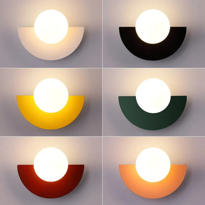 Nordisk halvcirkelformad vägglampa i 6 eleganta färger – 5 W touch-LED