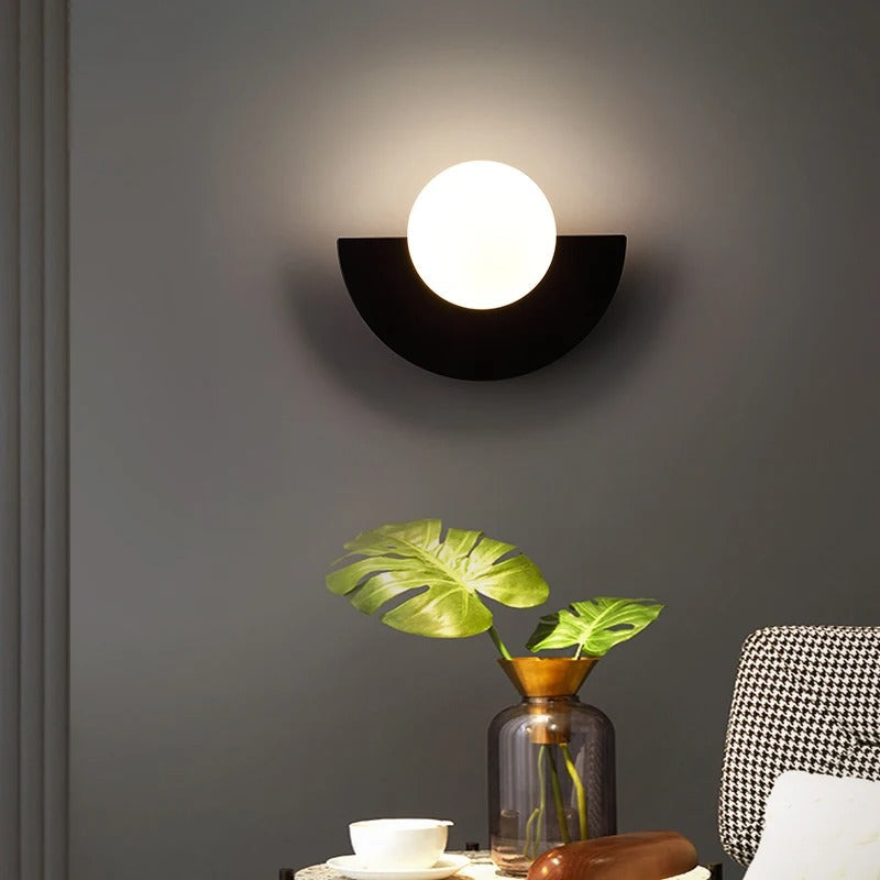 Nordisk halvcirkelformad vägglampa i 6 eleganta färger – 5 W touch-LED