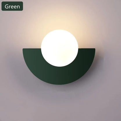 Nordisk halvcirkelformad vägglampa i 6 eleganta färger – 5 W touch-LED