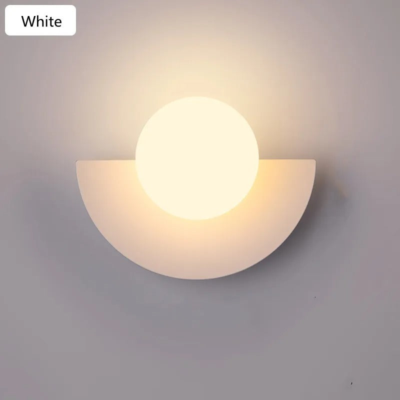 Nordisk halvcirkelformad vägglampa i 6 eleganta färger – 5 W touch-LED