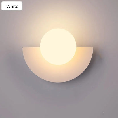 Nordisk halvcirkelformad vägglampa i 6 eleganta färger – 5 W touch-LED