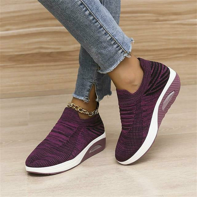 Lila slip-on sneakers för dam – Bekväma och sportiga vardagsskor