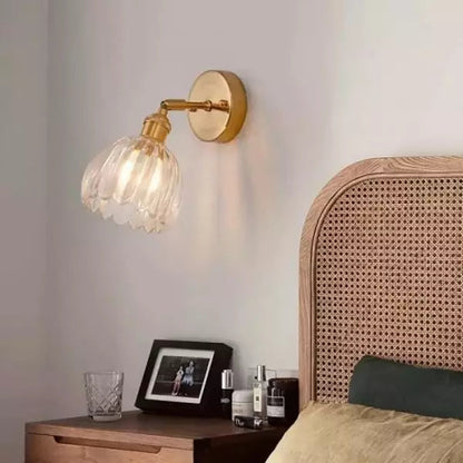 Retro Glasvägglampa – Tulpanformad Vägglampa i Elegant Vintage-Design