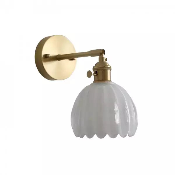 Retro Glasvägglampa – Tulpanformad Vägglampa i Elegant Vintage-Design