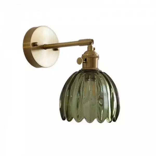 Retro Glasvägglampa – Tulpanformad Vägglampa i Elegant Vintage-Design