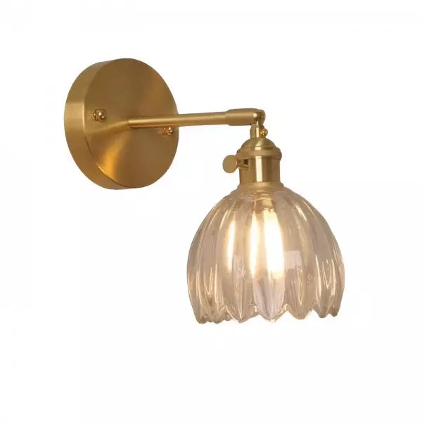 Retro Glasvägglampa – Tulpanformad Vägglampa i Elegant Vintage-Design
