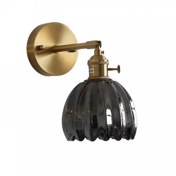 Retro Glasvägglampa – Tulpanformad Vägglampa i Elegant Vintage-Design