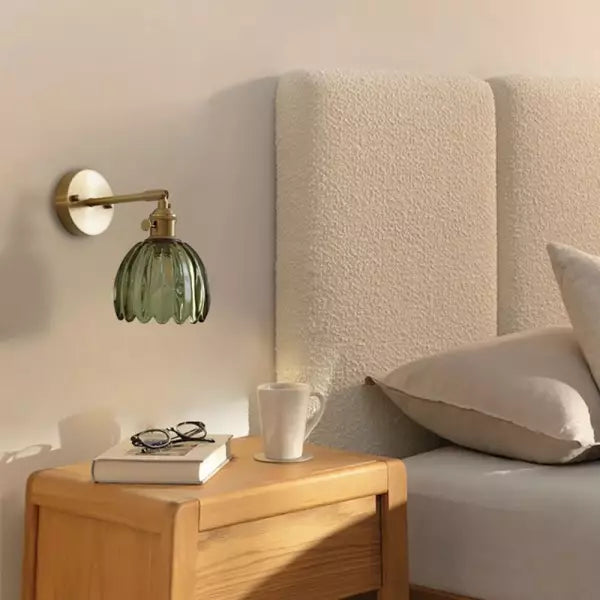 Retro Glasvägglampa – Tulpanformad Vägglampa i Elegant Vintage-Design