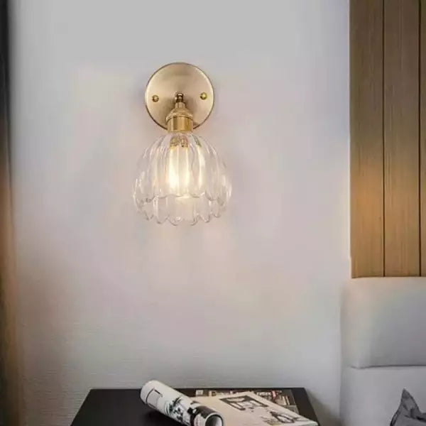 Retro Glasvägglampa – Tulpanformad Vägglampa i Elegant Vintage-Design