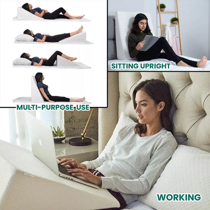 Kilkudde för Reflux, Återhämtning & Blodcirkulation – Ergonomisk Triangelformad Sovkudde för Rygg- och Nackstöd