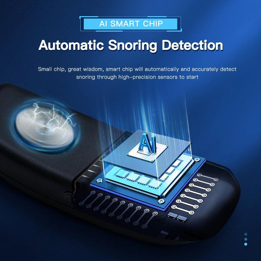 Smart Antisnarkningsenhet med Muskelstimulering – Tystare Sömn & Förbättrad Andning med Vibrationsimpulser