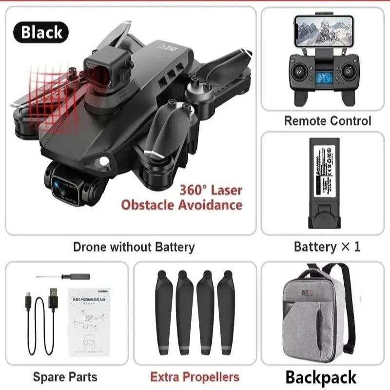 RG106 Pro 8K GPS-Drohne med Dubbelkamera och 3-Axlig Gimbal – Borstlös Motor, 28 Minuters Flygtid