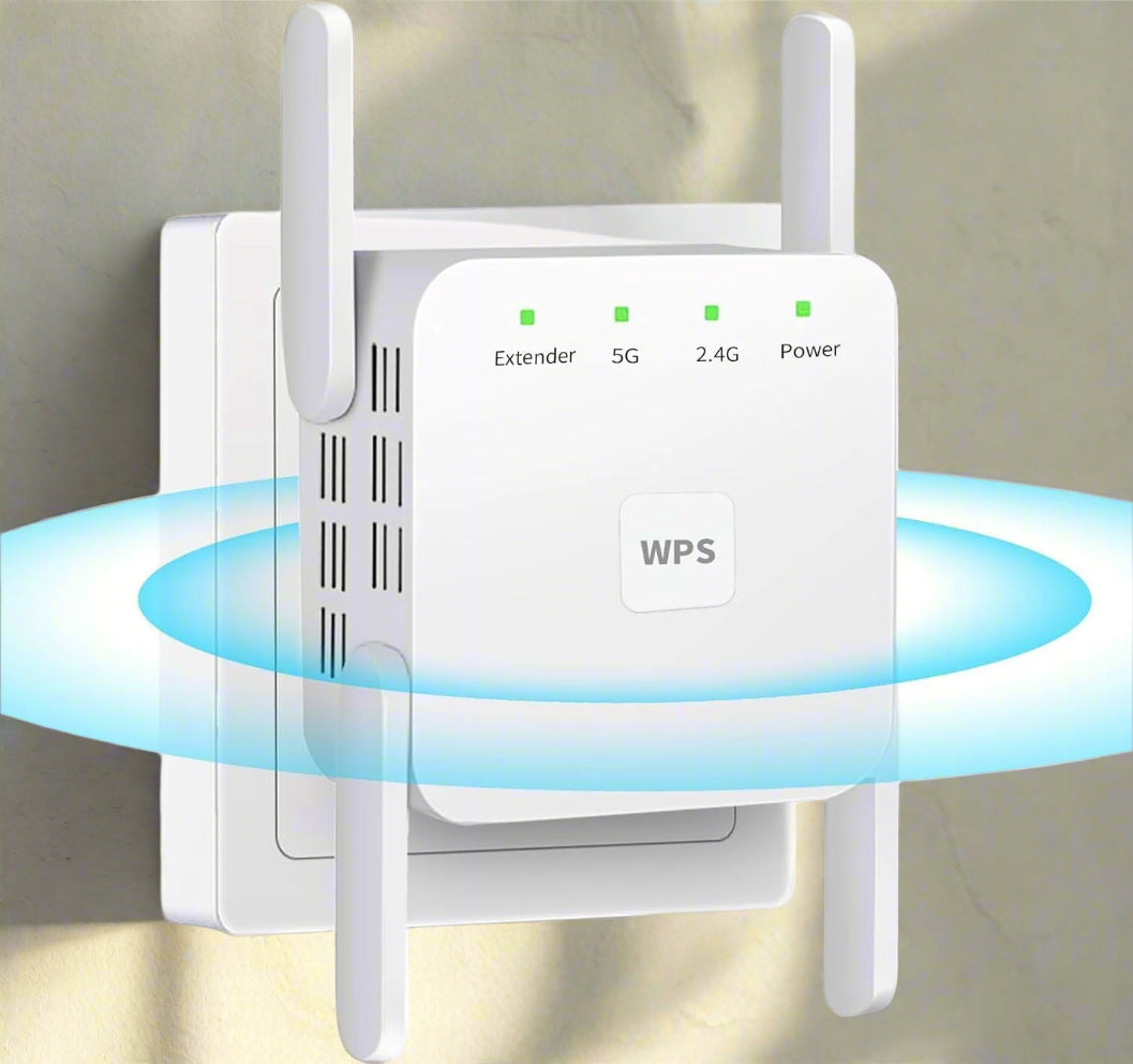 Trådlös WiFi-förstärkare med Dubbelband – Utökar Räckvidd och Eliminerar Döda Zon i Hemmet